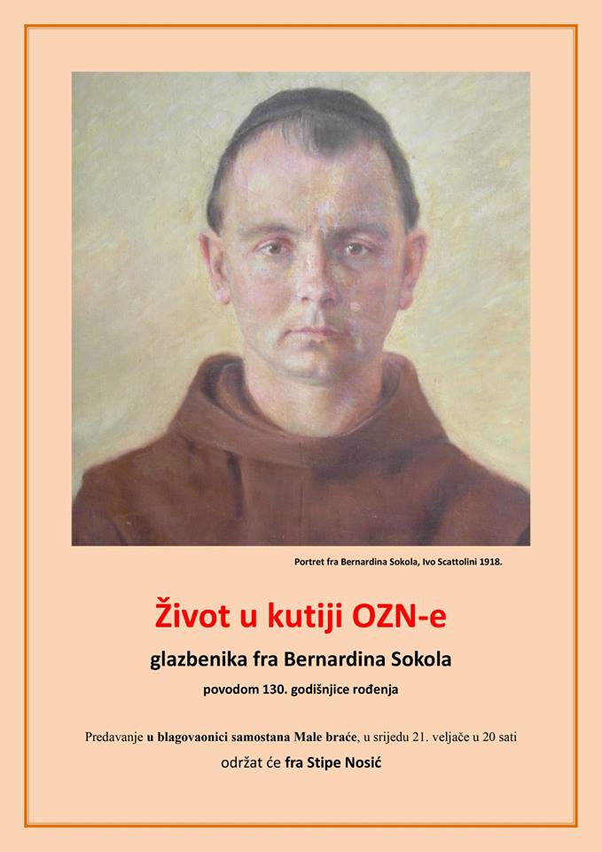 Život u kutiji OZN-e glazbenika fra Bernardina Sokola