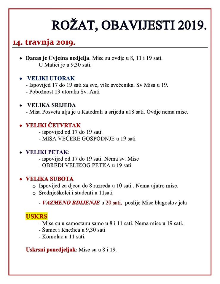 14. travnja 2019.