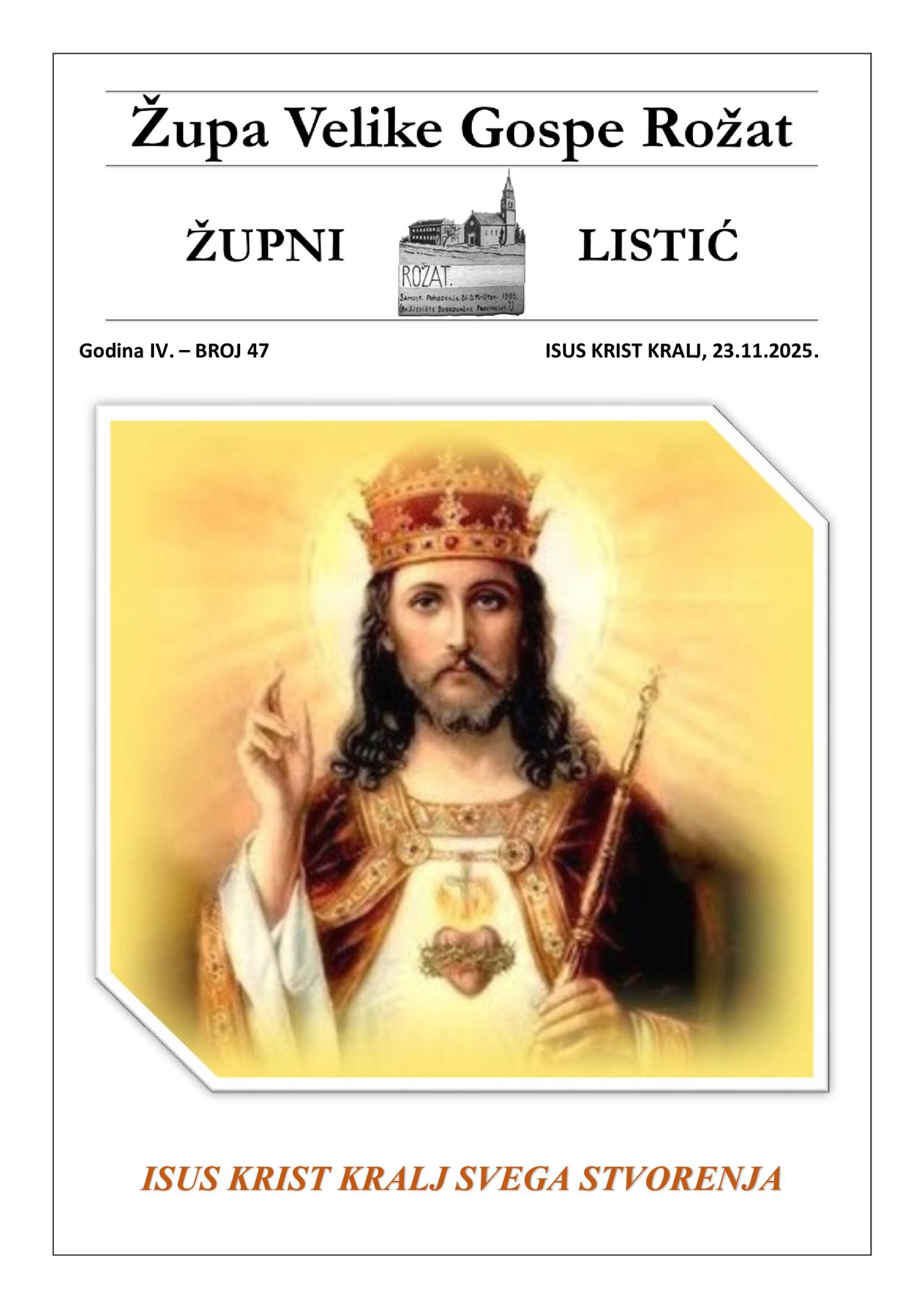 Župne obavijesti 23. listopada 2025.