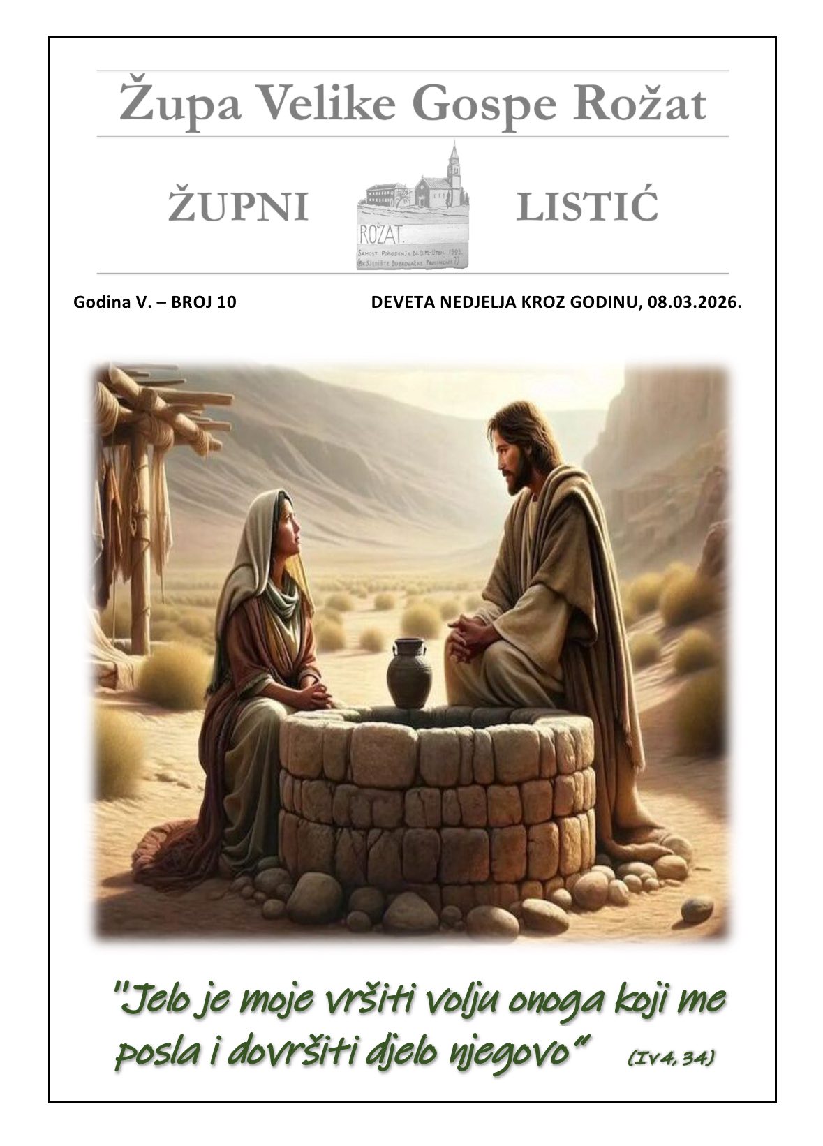 Župne obavijesti 8. ožujka 2026.